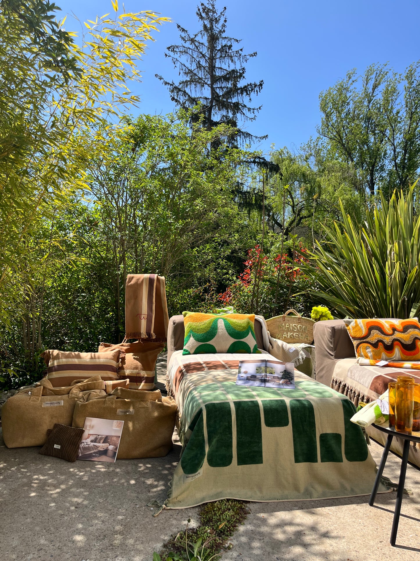 Drap de plage + Sac de plage en Éponge + Coussin  - Bed And Philosophy
