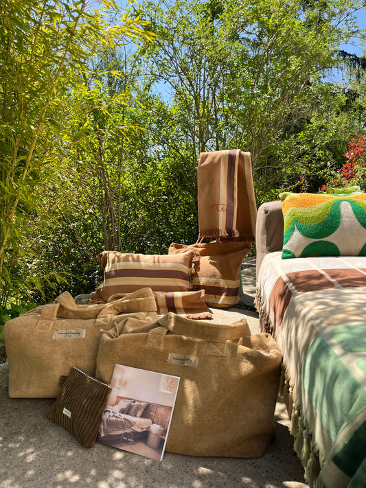 Modèle d'expo. Lot de Linge de Maison, Housses de Coussin, Plaid et Sac - Bed And Philosophy