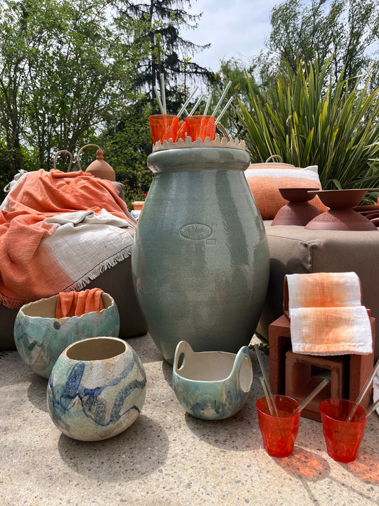 Jarre VXI ème émaillé céladon - Ravel