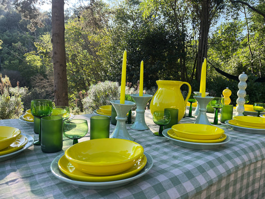 Modèle d'expo. Lot de 10 Assiettes creuses jaunes - Ravel