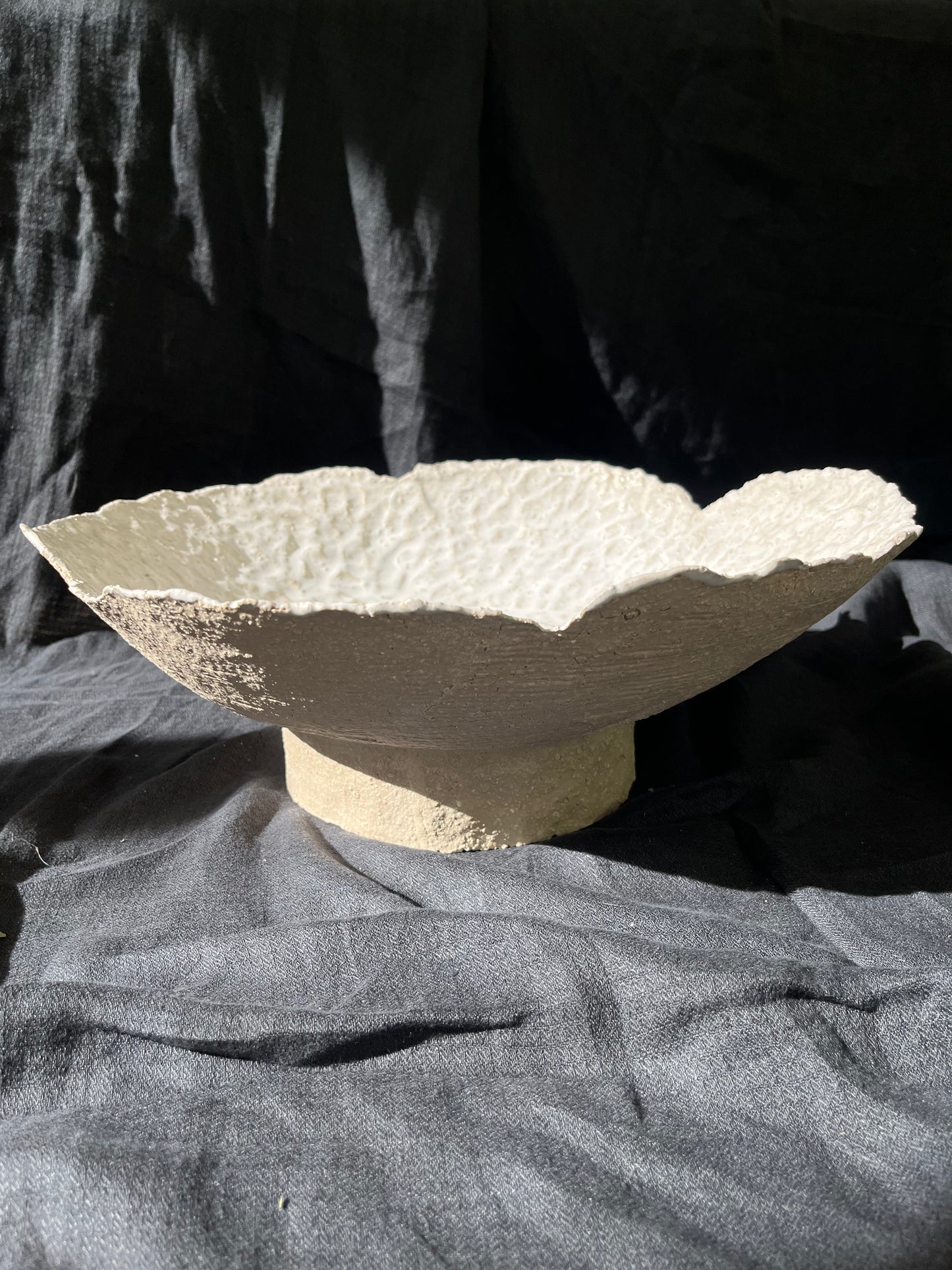 Anne Kurzberg - Ensemble - 3 Coupes en Grès Blanc