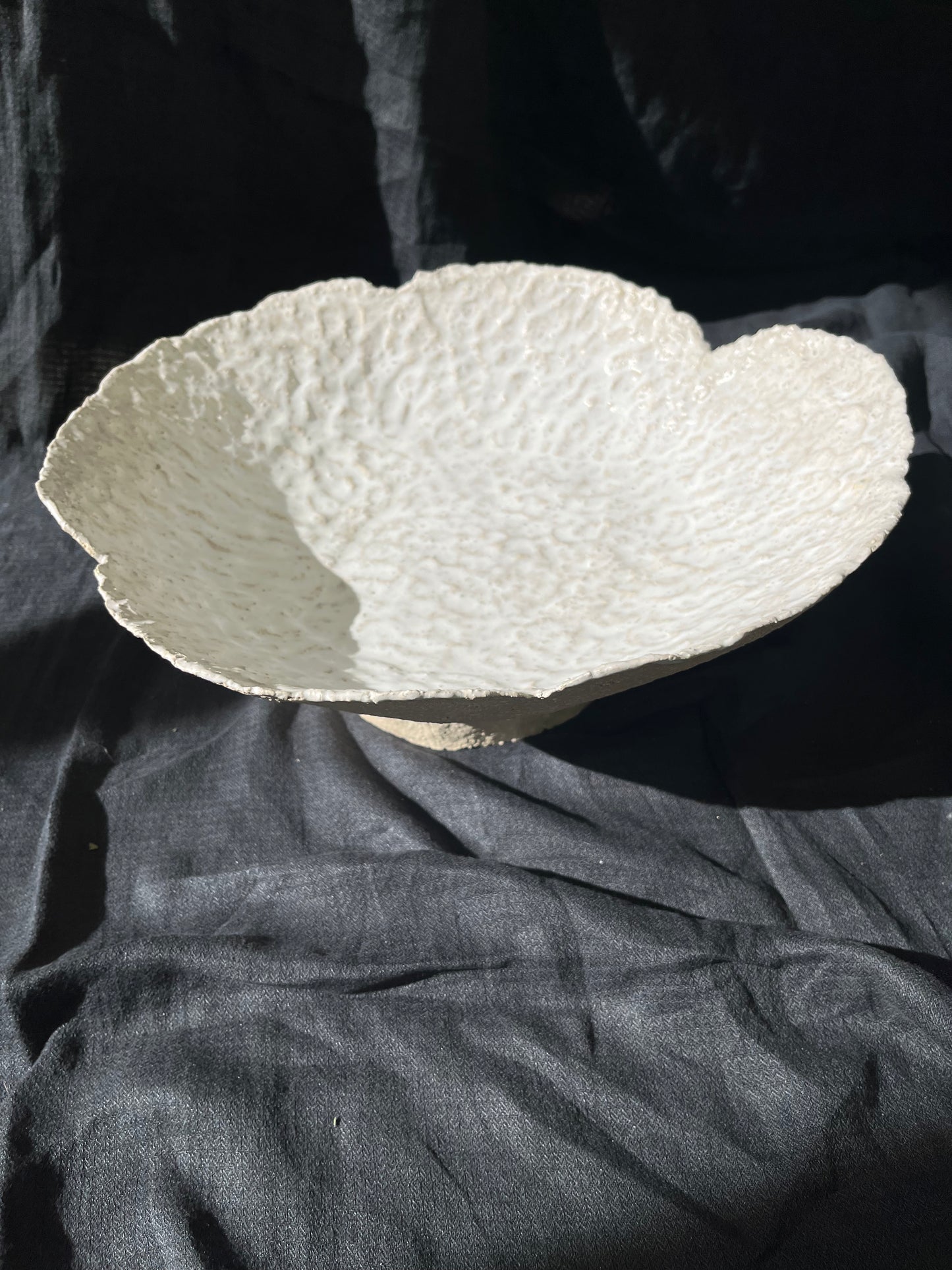 Anne Kurzberg - Ensemble - 3 Coupes en Grès Blanc
