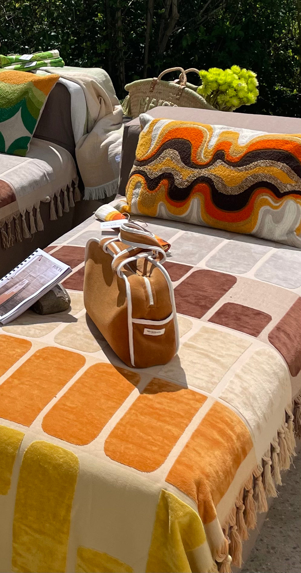 Drap de plage + Sac de plage en Éponge + Coussin  - Bed And Philosophy