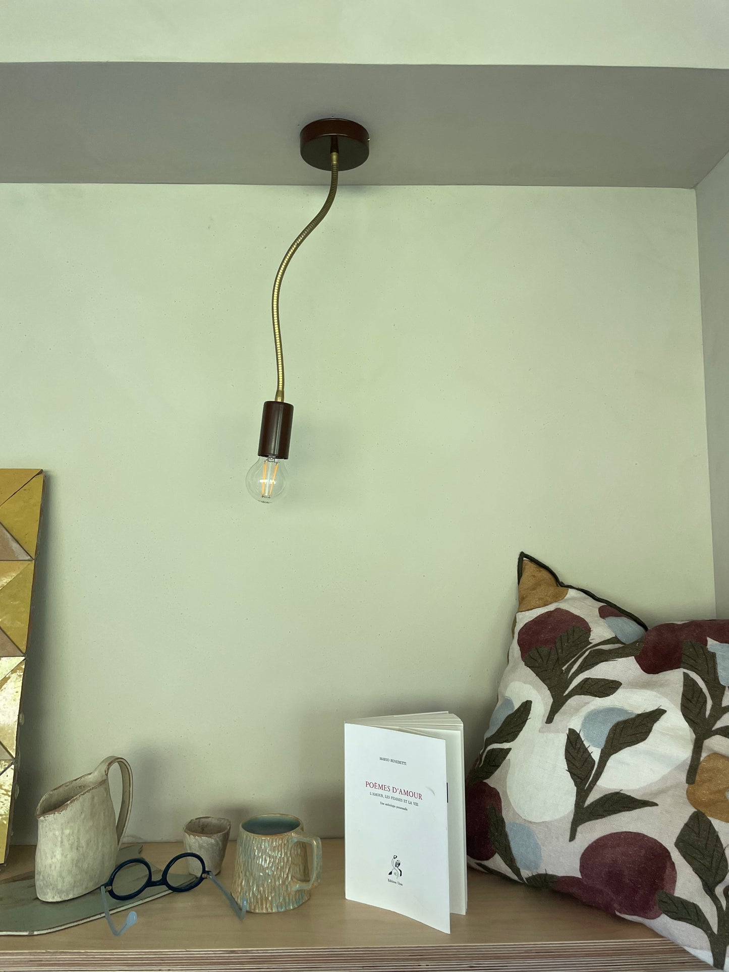 Modèle d'expo. Lampe à bras flexible en porcelaine et métal - Zangra