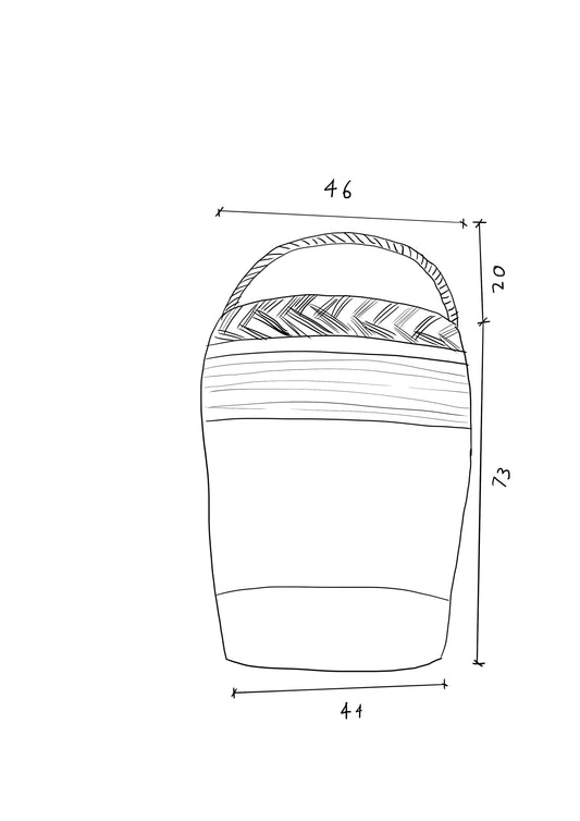 Panière La femme gigogne - Collaboration Maison Makeba & Victorine Vannerie