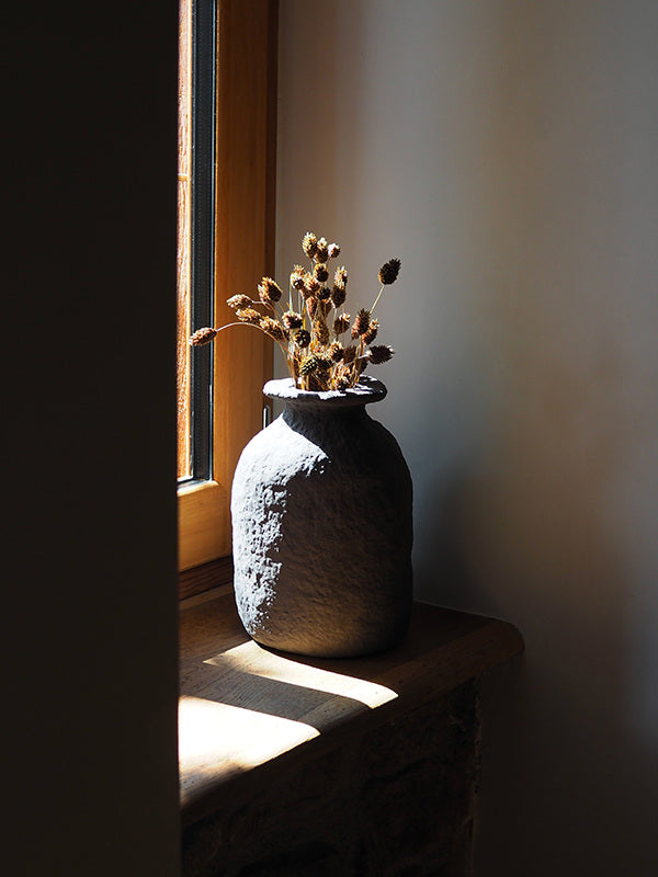 Pauline Pietri - Vases - Pavot & Ardoise En Papier Mâché