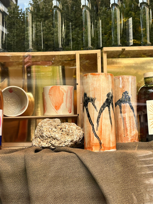 "VERRES COULANTS-LUISANTS", Verres à orangeade - Collab Florence Dary x Maison Makeba