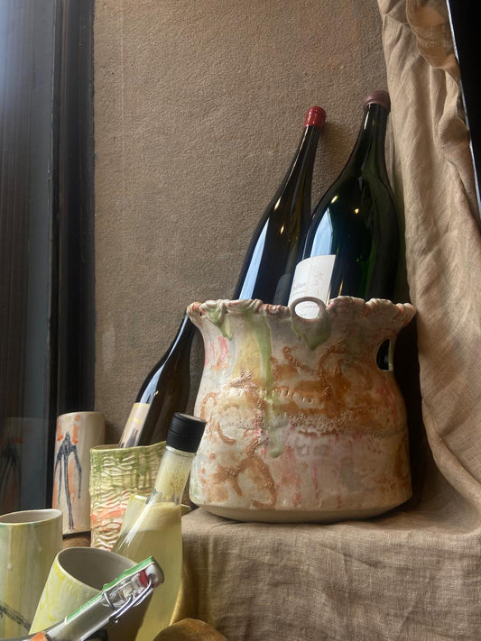 "SEAU ANTIQUE", Seau à champagne - Collab Muriel Senaux x Maison Makeba