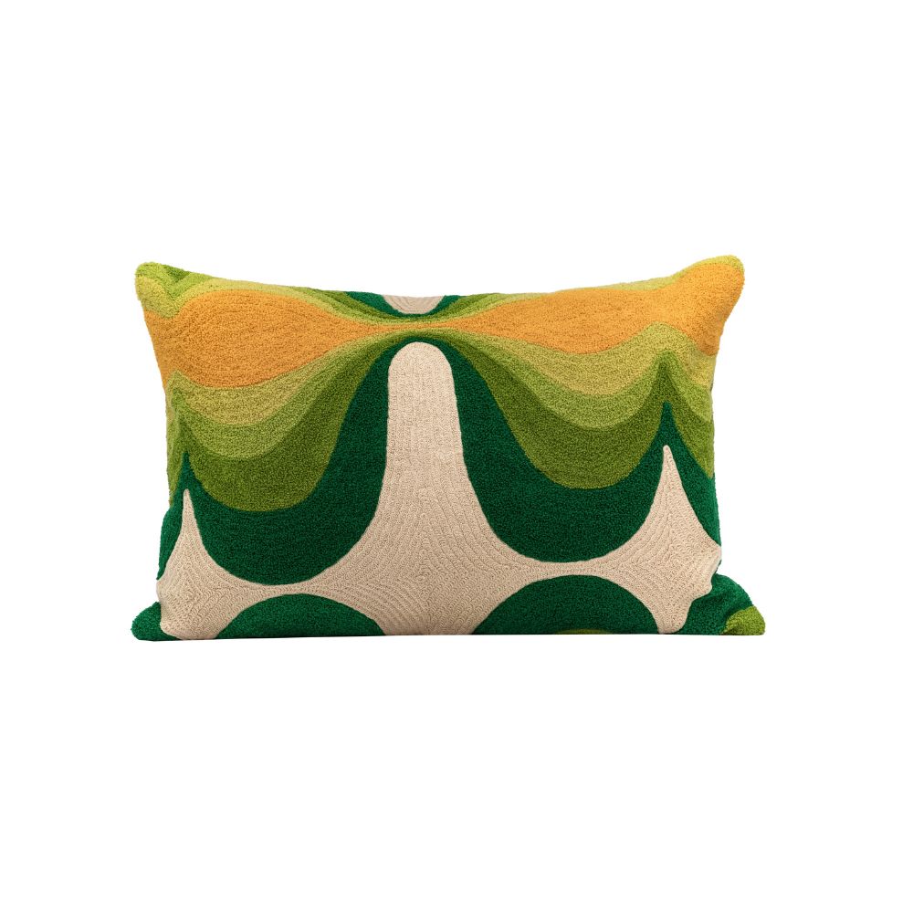 Housse de coussin broderie en coton 40x60cm- Bed And Philosophy