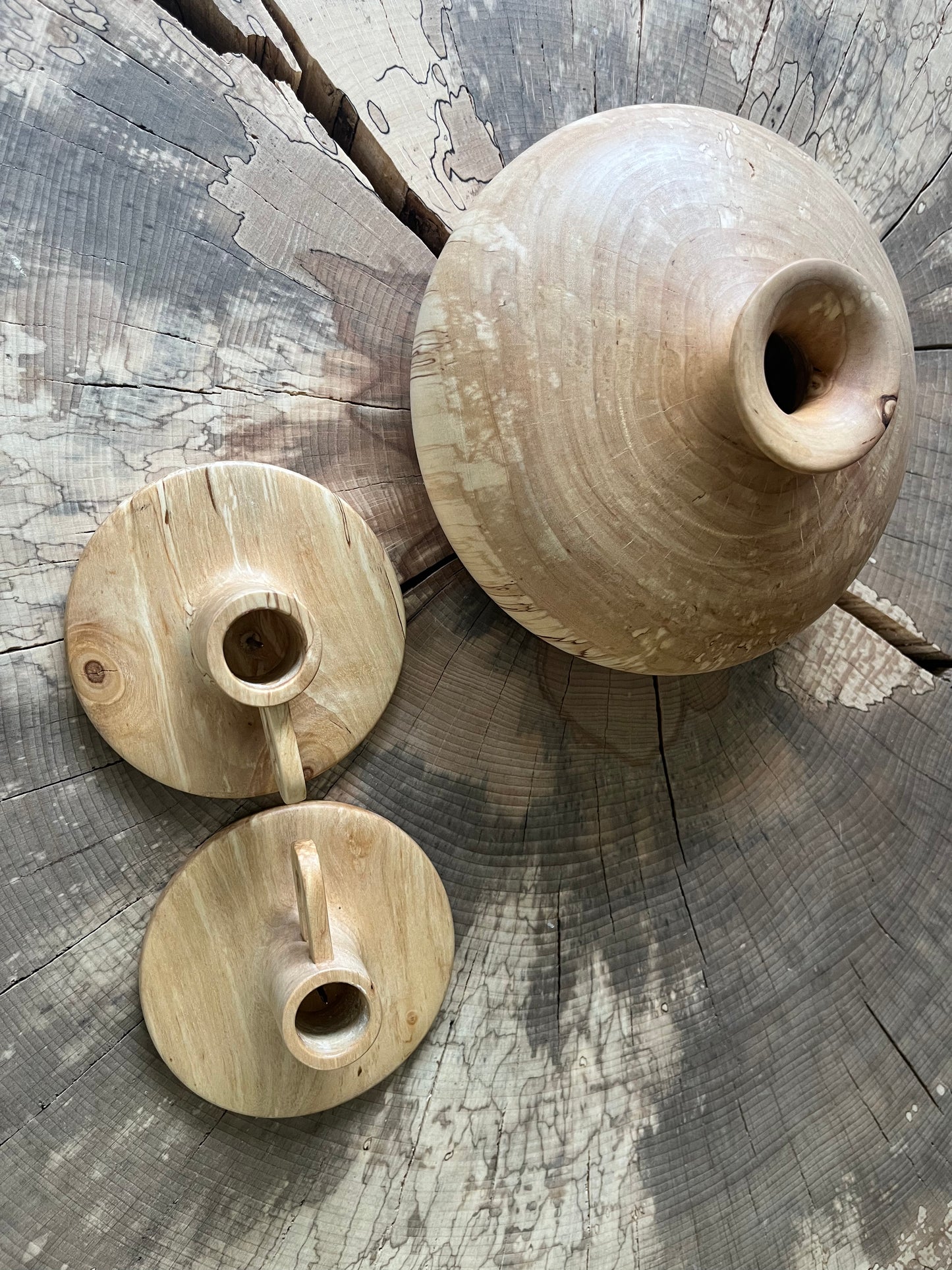 Lorien Cau - Vase - Bois de Bouleau Échauffé
