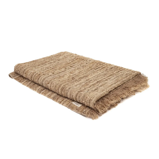 Plaid frangé en soie - GARANCE MIEL- Bed&Philosophy