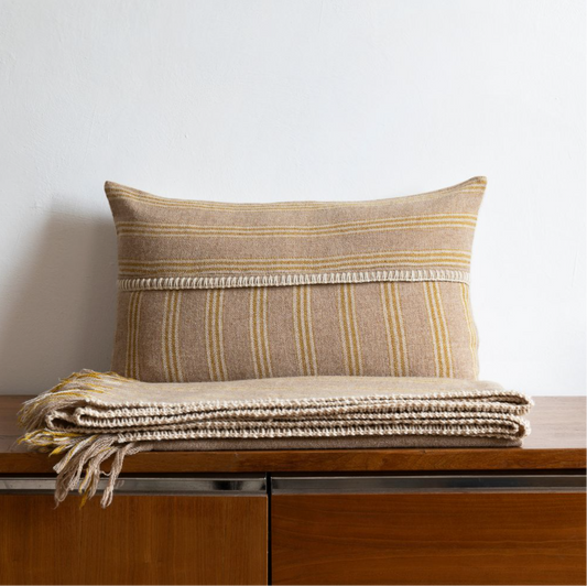 Plaid en laine, CASTOR CHAMOIS , Bed and Philosophy