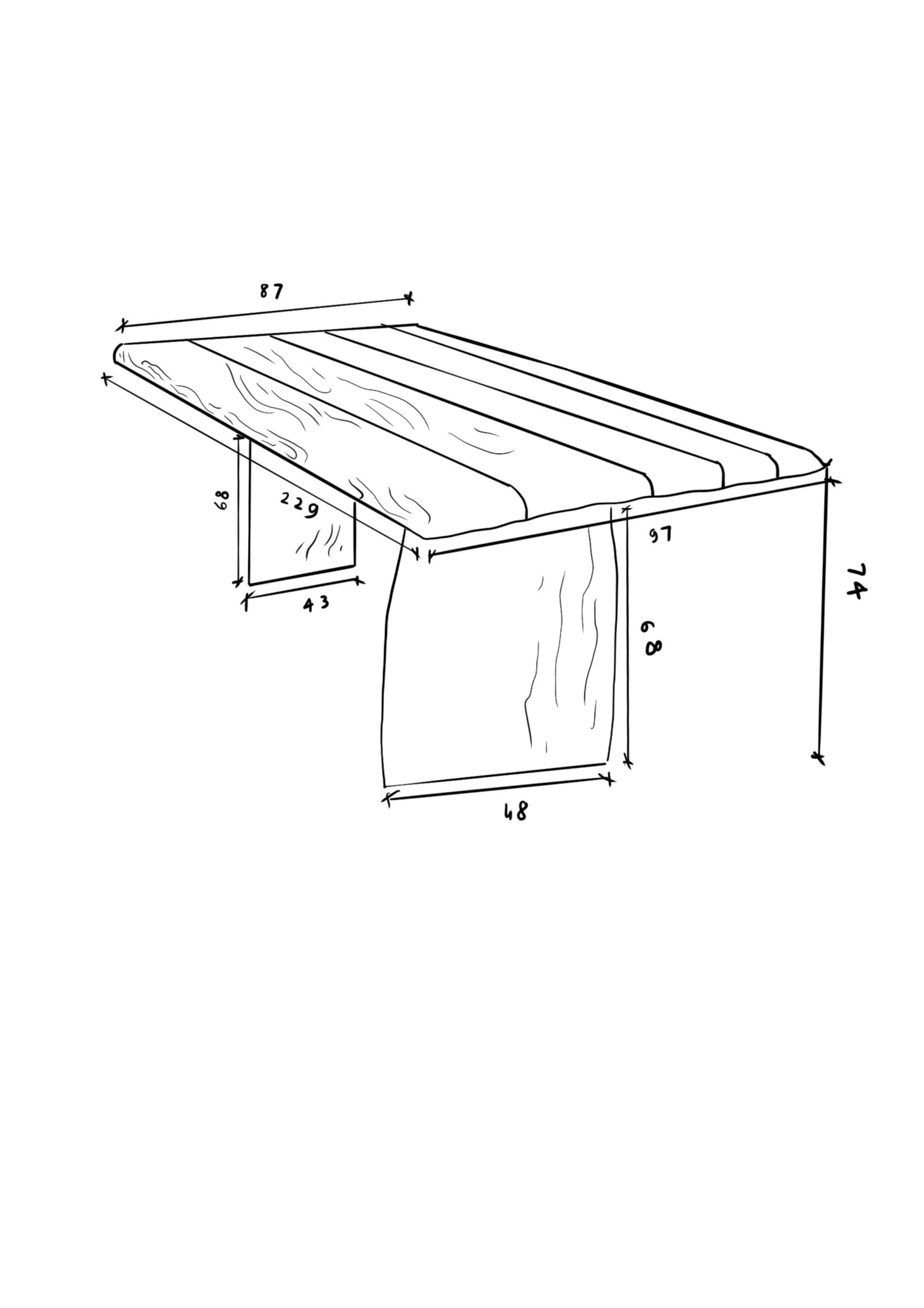 Table Torii effet Moiré Collab LouisLeCharpentier x Maison Makeba
