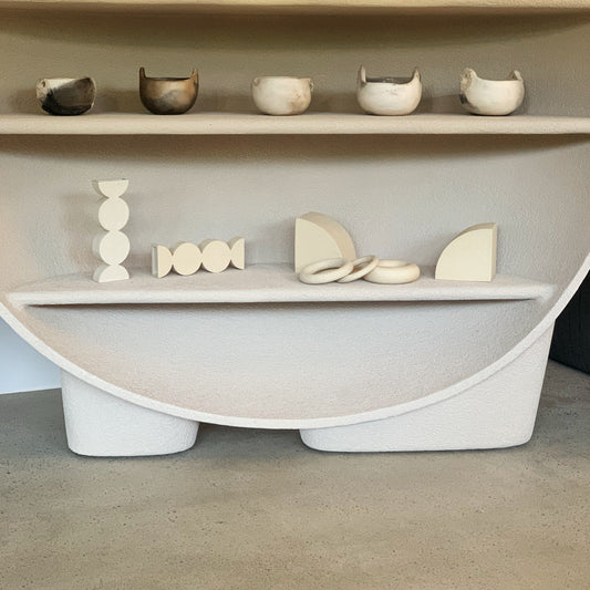 Céramiques Lucia. Serre livres lot de 2. Fait main. Pièces uniques.