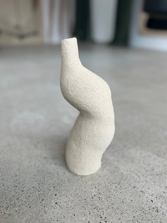 Bougeoir Grès Blanc Guylène Galantine