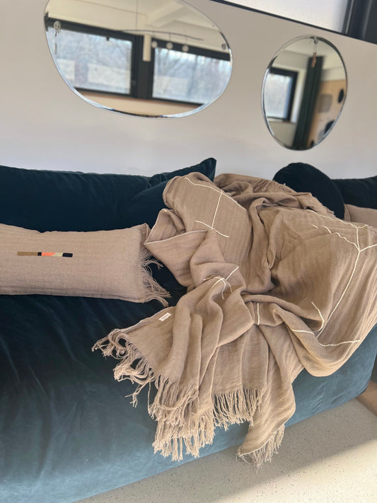 Coussin Bary Moka Amérindien Bed and Philosophy (Garniture incluse) modèle d’expo