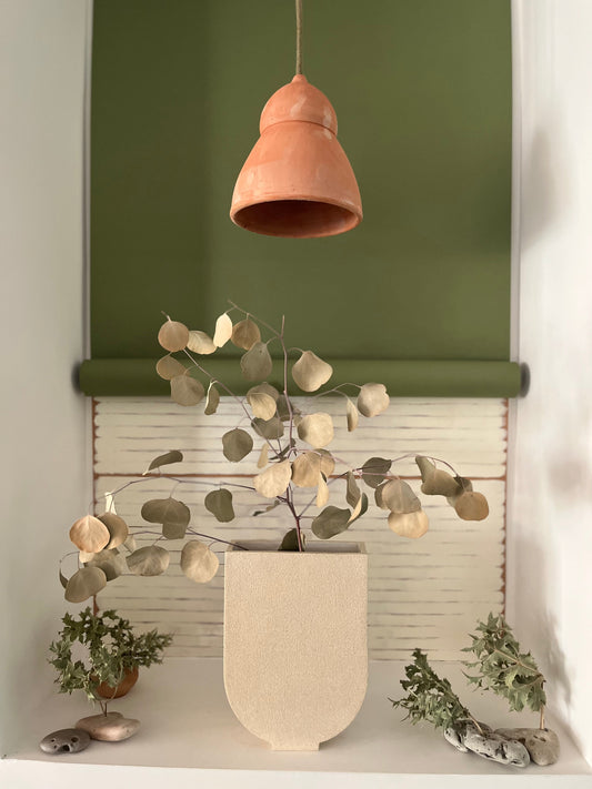 Céramiques Lucia. Vase U. Fait main. Pièce unique.