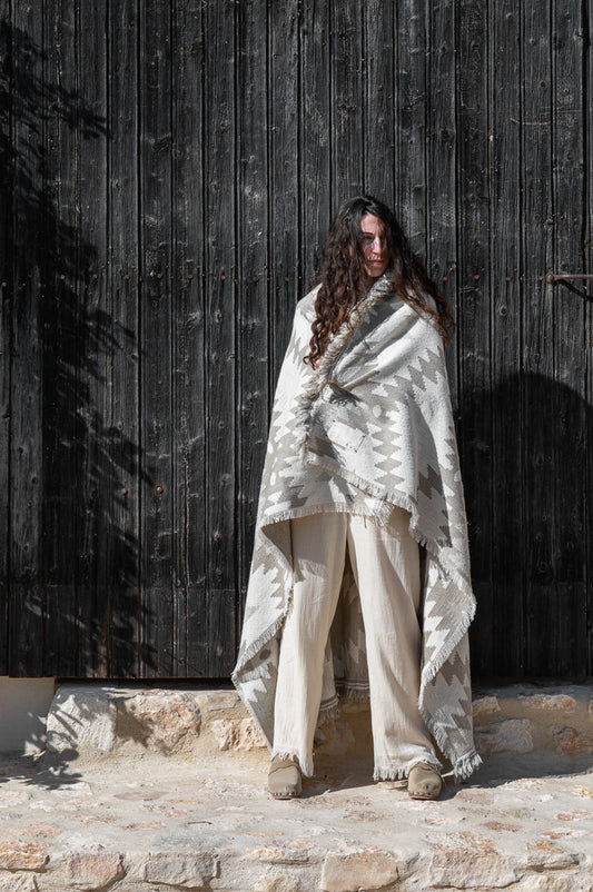 Plaid Kilim Bed and Philosophy