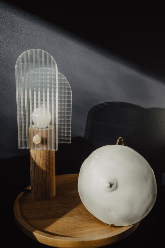 Photophore Desseins porcelaine blanche Jordane Somville