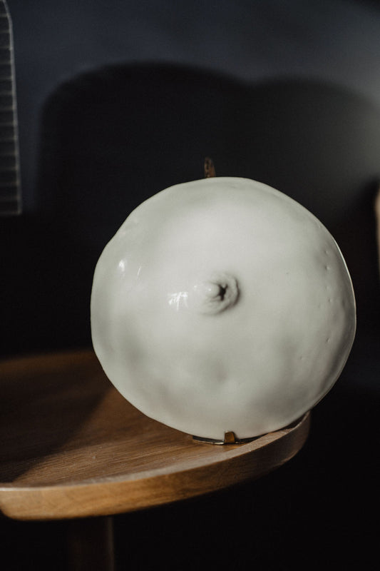 Photophore Desseins porcelaine blanche Jordane Somville