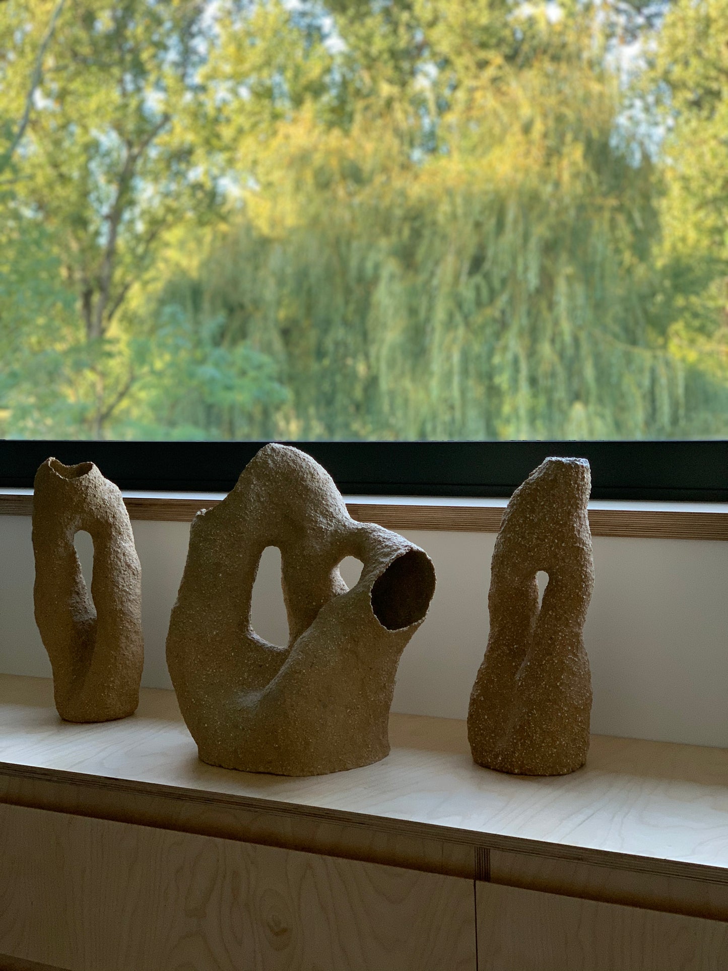 Thaïs Loret - Sculpture/Vase - Grés Mélangé Brut et Chamotté