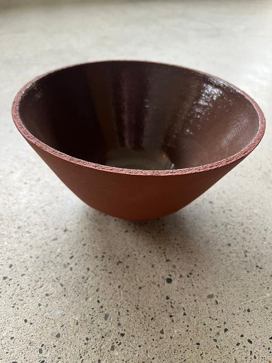 Bol à Ramen grès rouge émail transparent Tanguy Fraiture