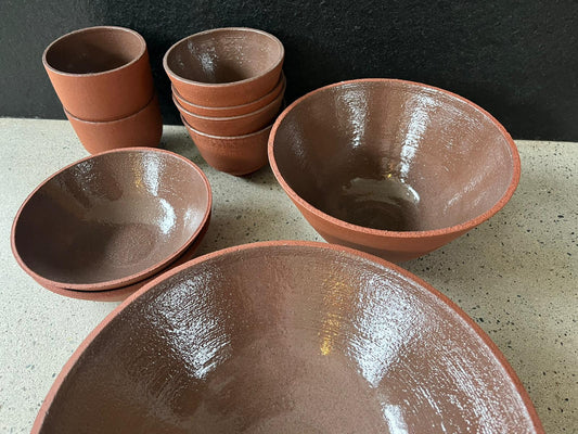 Bol à Ramen grès rouge émail transparent Tanguy Fraiture