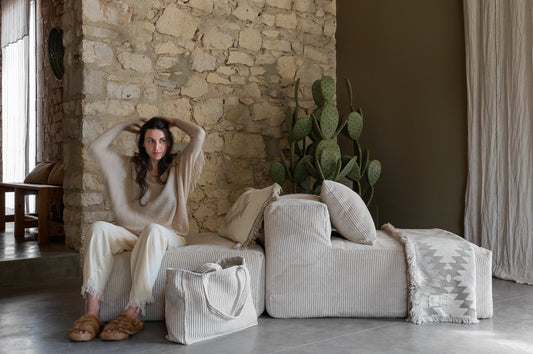 Plaid Kilim Bed and Philosophy