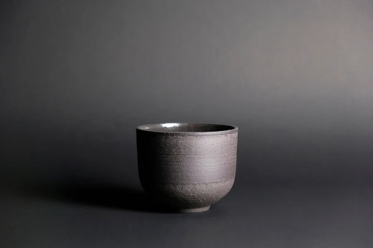 Lot de 2 tasses droite grès noir Tanguy Fraiture