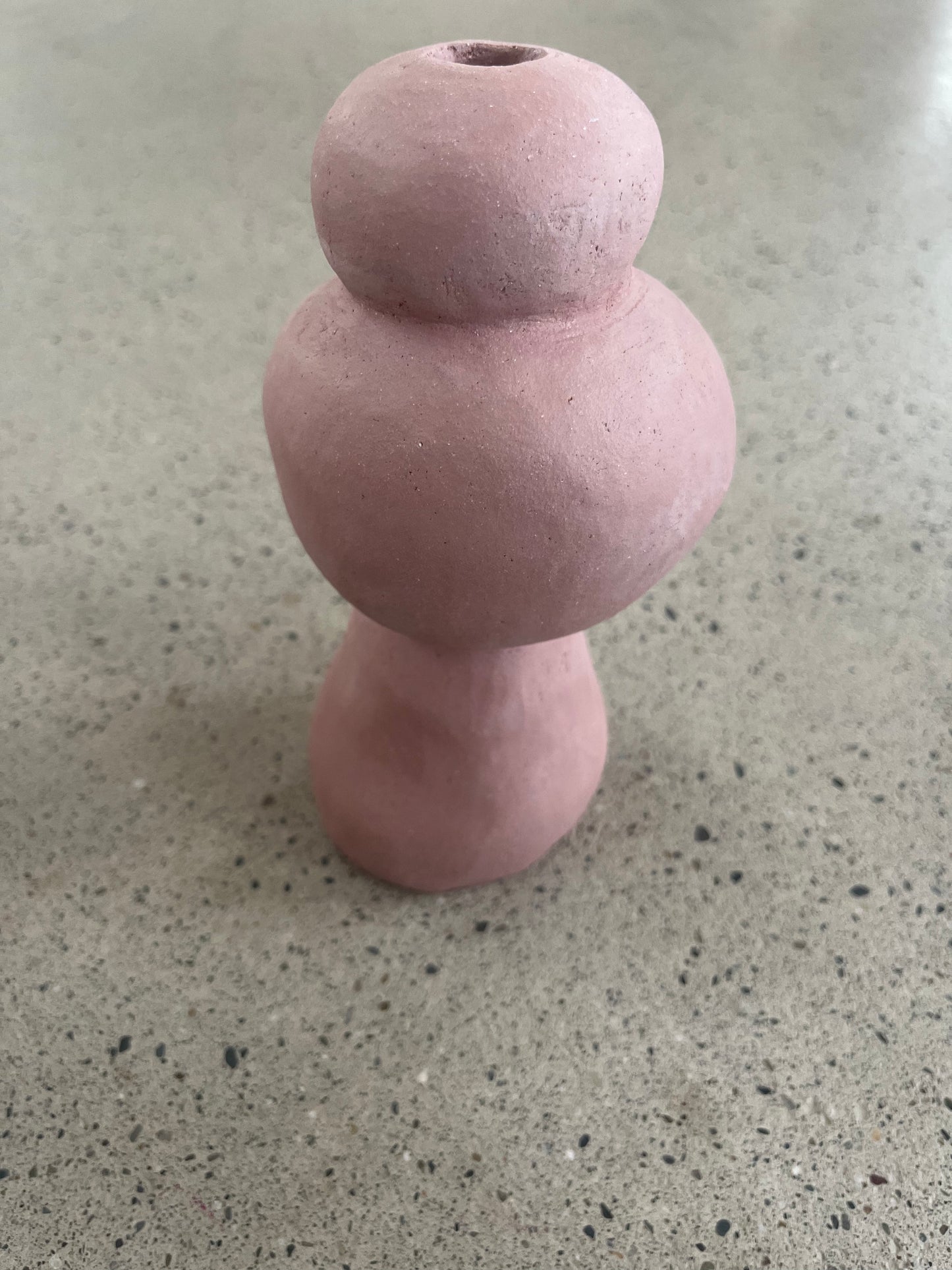 Guylène Galantine - Bougeoirs Grès Rose