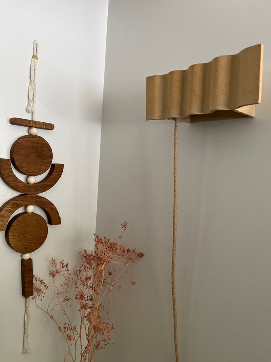 Céramiques Lucia. Applique grès chamotté roux. Fait main. Pièce unique.